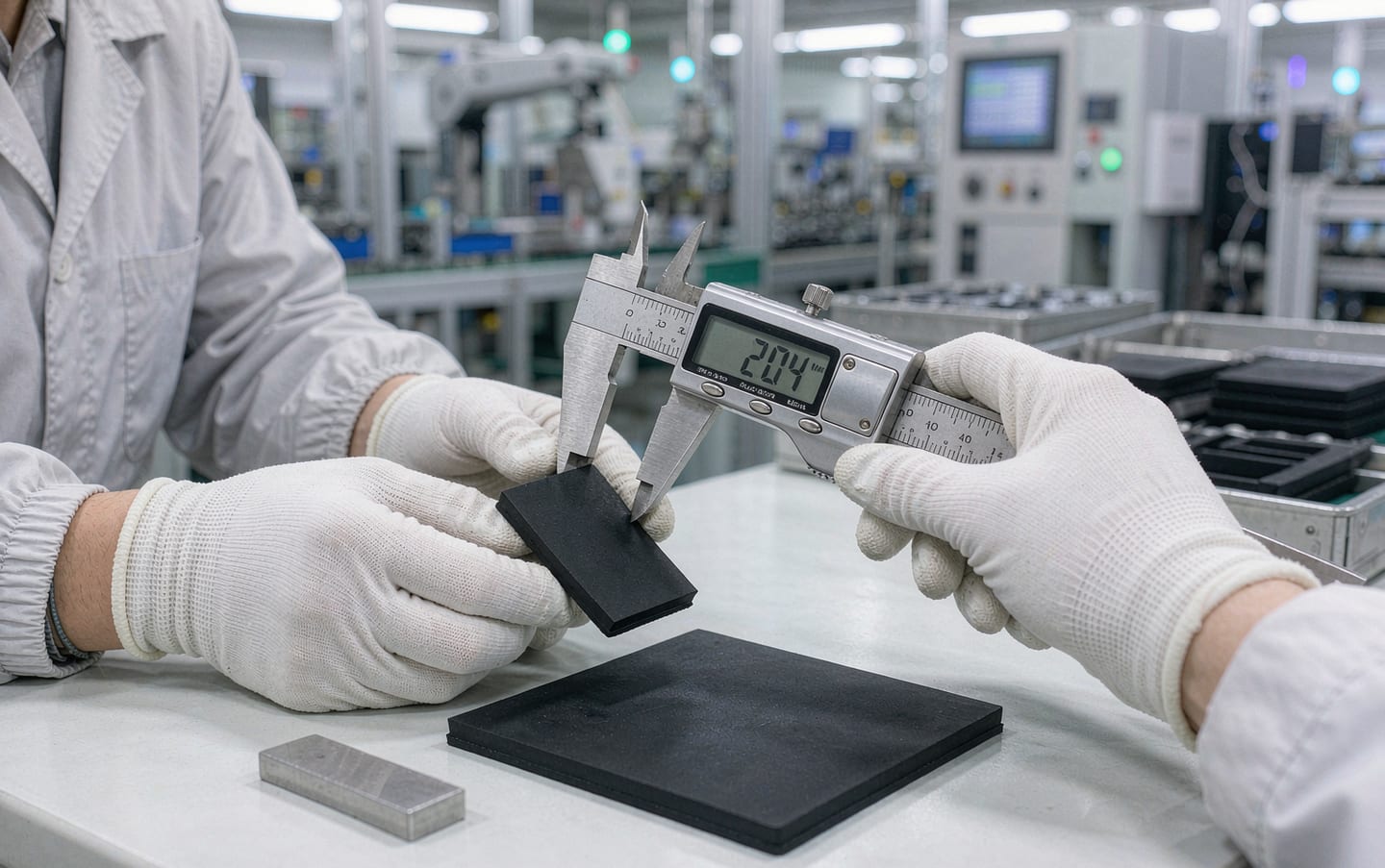 Quality inspection with digital caliper